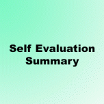 Self Evaluation Summary